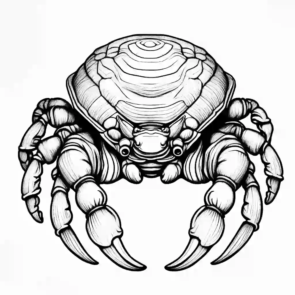 Hermit crabs coloring pages